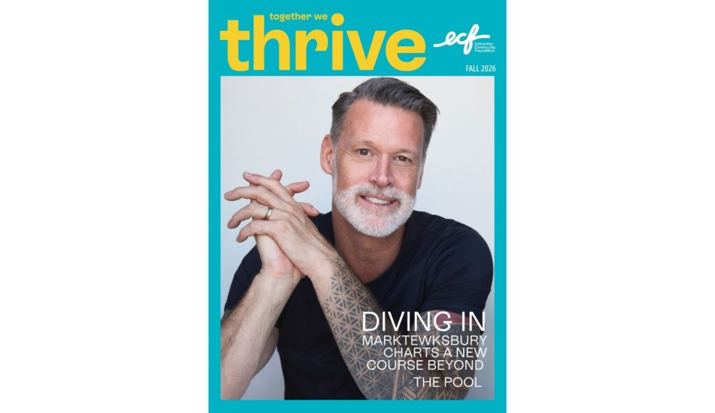Thrive Fall 2026 magazine cover featuring Mark Tewksbury